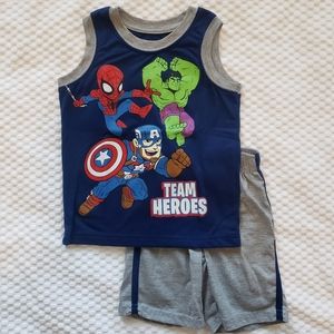 Toddler Marvel Superheroes Tank and Shorts Set
